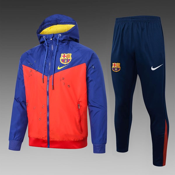 Rompevientos Barcelona Conjunto Completo 2025-26 Azul Rojo